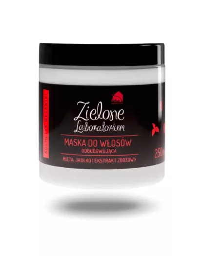 Maska do włosów odbudowująca. Mięta, jabłko i ekstrakt zbożowy. 250 ml. Zielone Laboratorium