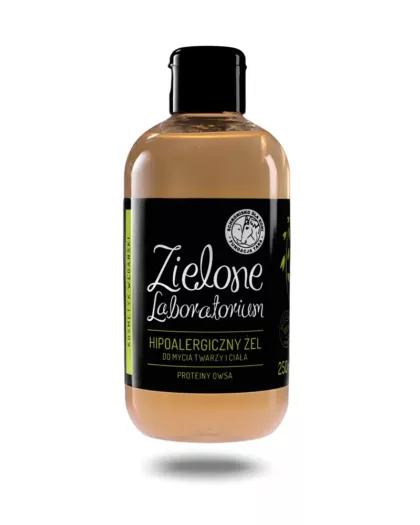 Hipoalergiczny żel do mycia twarzy i ciała. Proteiny owsa. 250 ml. Zielone Laboratorium