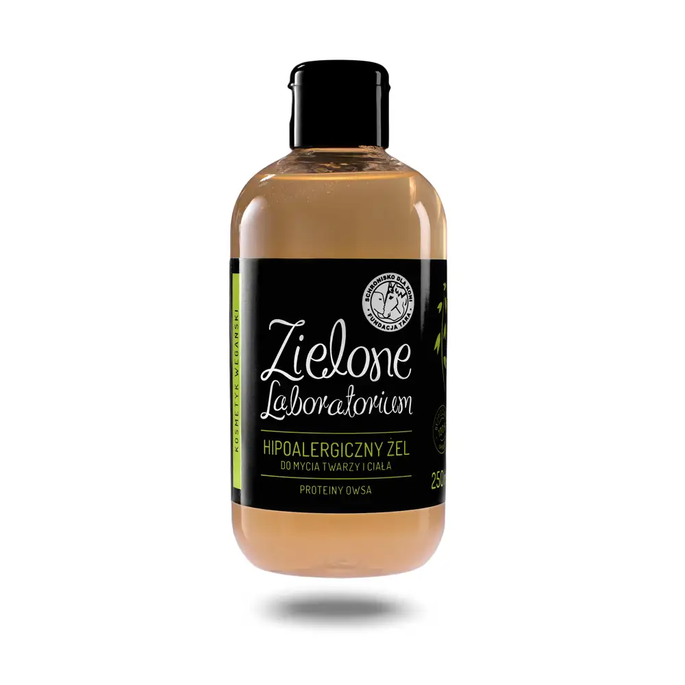 Hipoalergiczny żel do mycia twarzy i ciała. Proteiny owsa. 250 ml. Zielone Laboratorium