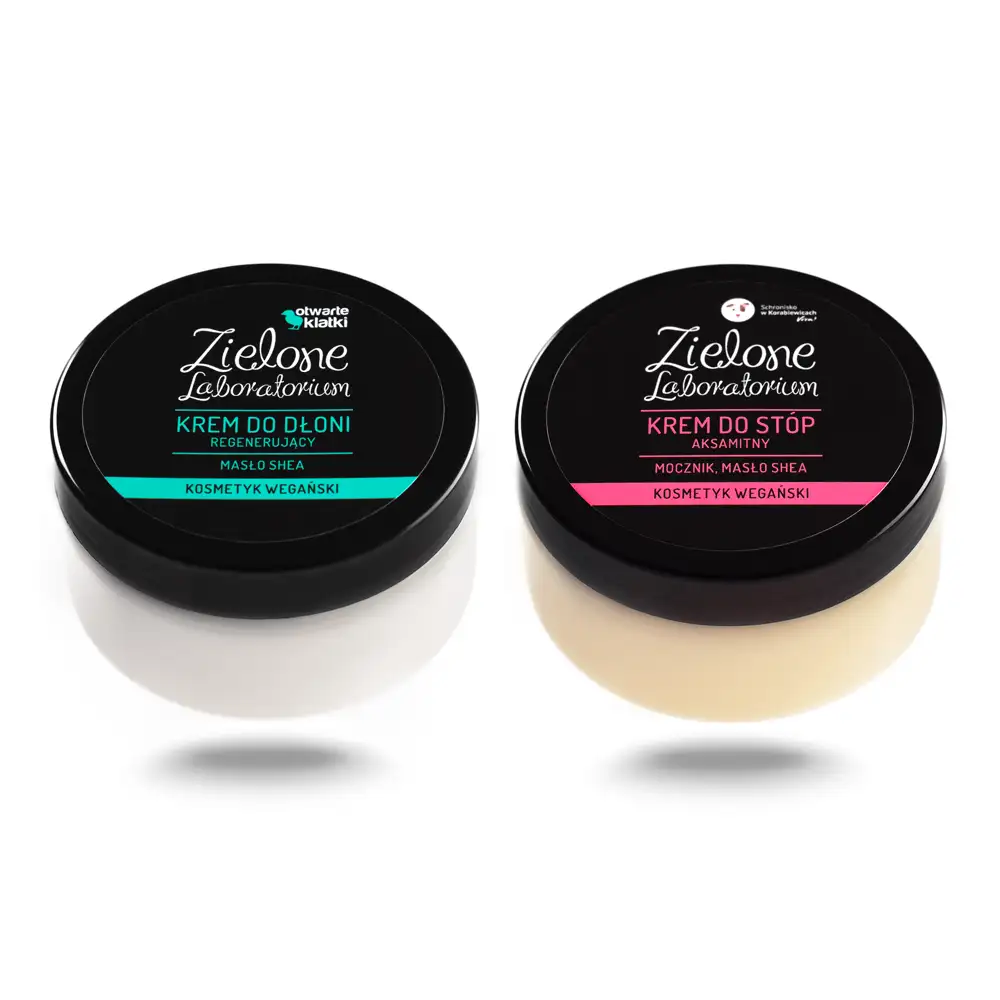 Zestaw Jedwabiste Dłonie i stopy. Krem do dłoni i krem do stóp. Zielone Laboratorium