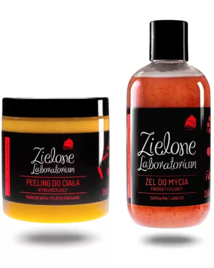 Zestaw prezentowy. Żel do mycia i peeling do ciała. Zielone Laboratorium
