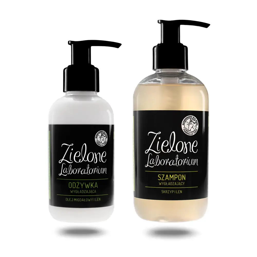 Zestaw Gładkie Włosy. Szampon i odżywka wyglądzająca. Zielone Laboratorium
